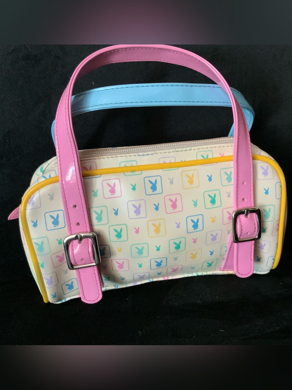 Vintage Y2K playboy pastel monogram bowler purse